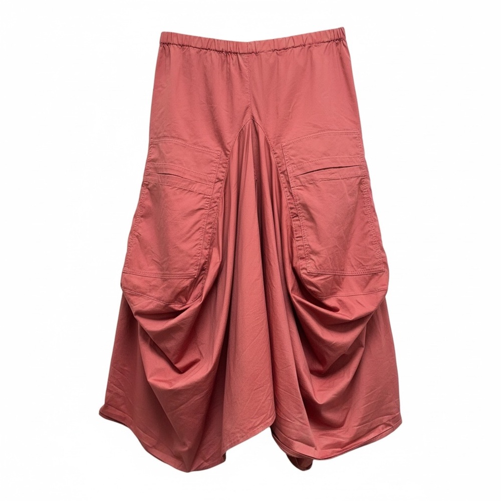 Yuvita Drape Large Pocket Midi Blush Skirt Size X-Small